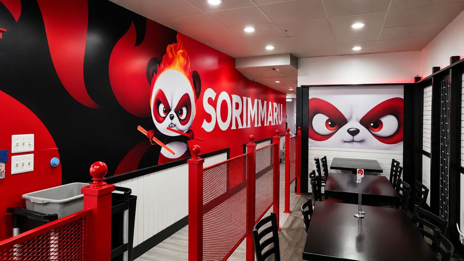 Custom wall mural graphics for Sorimmaru restaurant